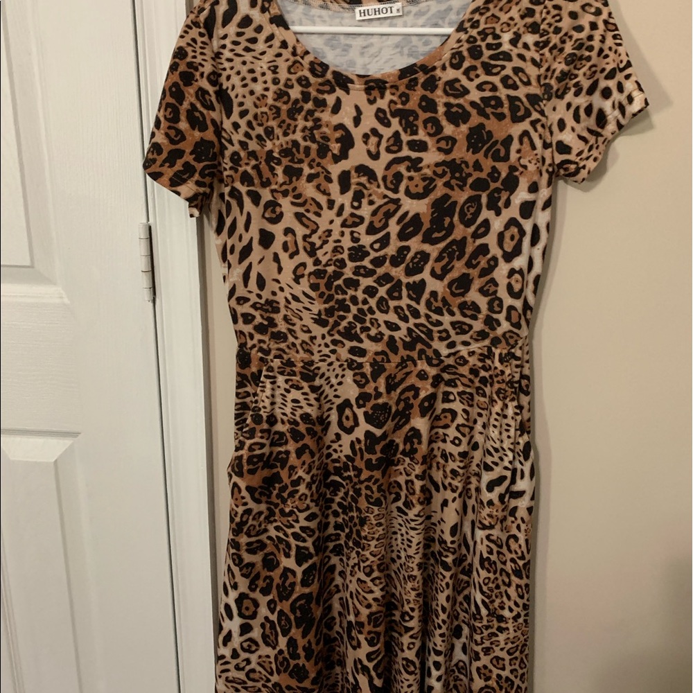 Like New leopard dress size Med